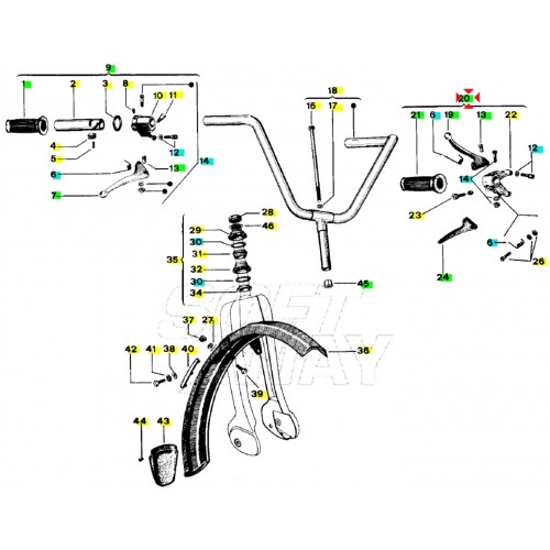 Portaleva sinistro Ciao PX Teen 247832