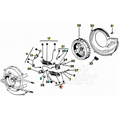 Bobina luce Piaggio Ciao R Si Grillo...