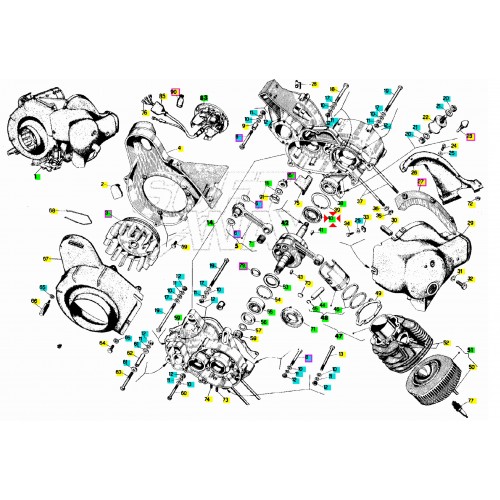 Paraolio albero motore Piaggio Ape TM...