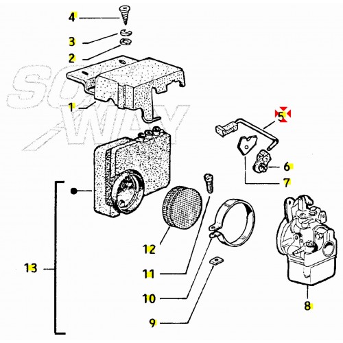 Asta comando starter carburatore...