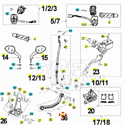 Staffa pinza freno posteriore Peugeot...