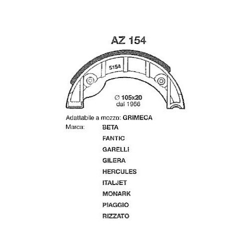 Coppia ceppi freno AZ154 105 x 20...