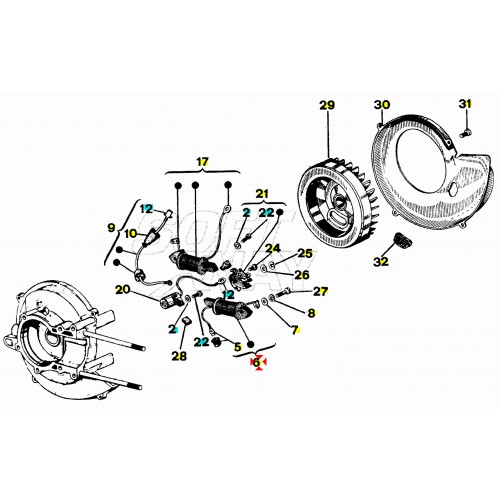 Bobina luce Piaggio Ciao SC prima serie