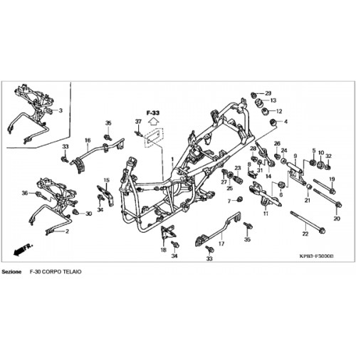 Componente tirante pavimento destra...