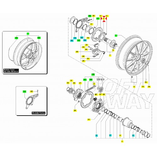 Flangia disco freno posteriore MV...