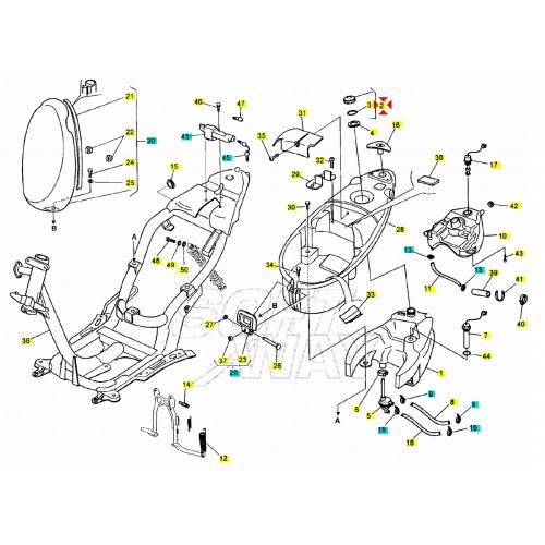 Tappo serbatoio benzina Cagiva...
