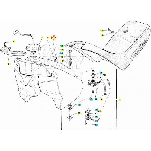 Vite serbatoio Gilera RC Cobra R