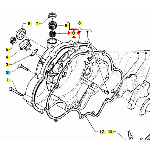Astuccio rulli albero miscelatore...