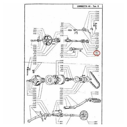Ingranaggio albero primario Lambrettino