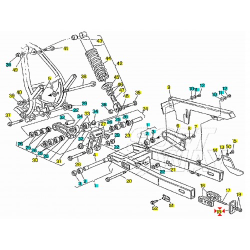 Piastra tendicatena Cagiva Cocis W4...