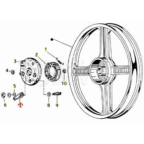 Leva freno mozzo anteriore Ciao Boss...