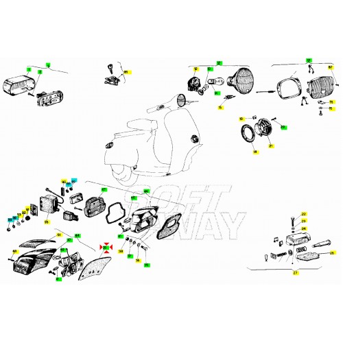 Guarnizione fanale posteriore Vespa ET3