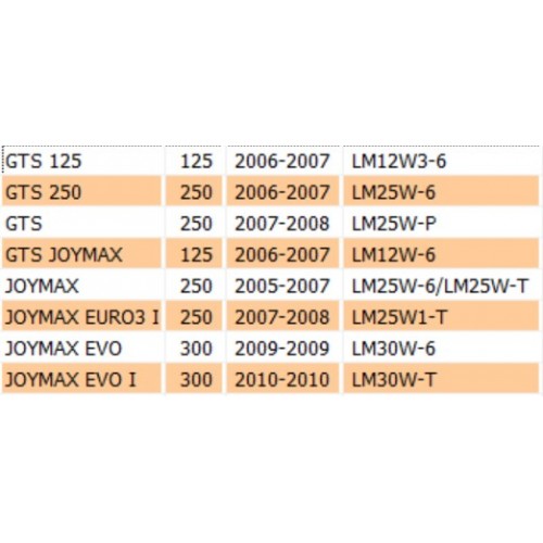 Luce targa Sym GTS Joymax - 33740HMA000