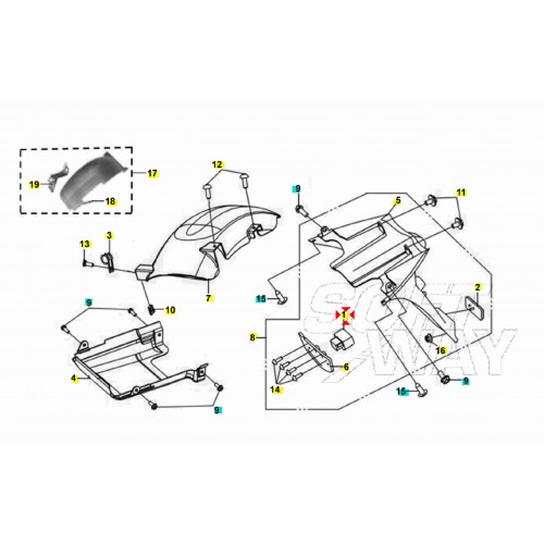 Luce targa Sym GTS Joymax - 33740HMA000