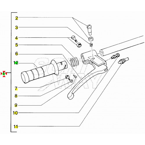 Comando Gas Piaggio NRG NTT Storm...