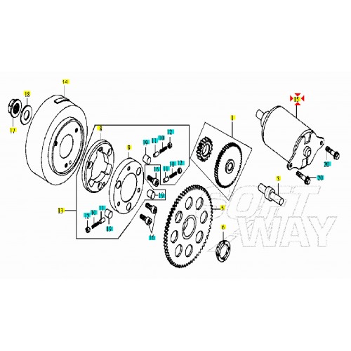 Motorino avviamento Sym HD Joyride...