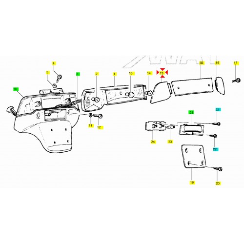 Vetro freccia posteriore sinistro...