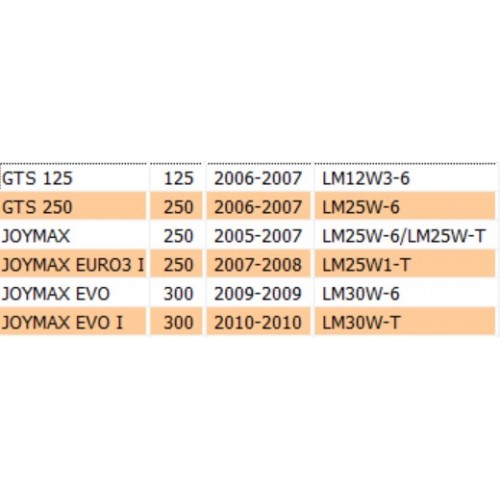 Coperchio numero telaio Sym GTS...