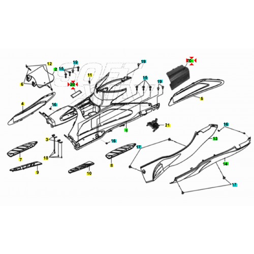 Coperchio numero telaio Sym GTS...
