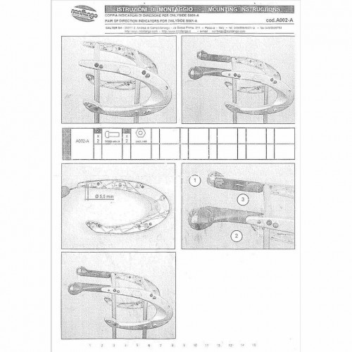 Coppia frecce A002-A per supporto...