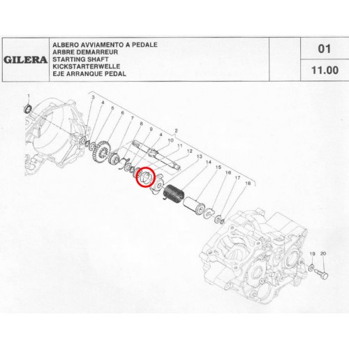 Molla albero avviamento Gilera KK KZ...