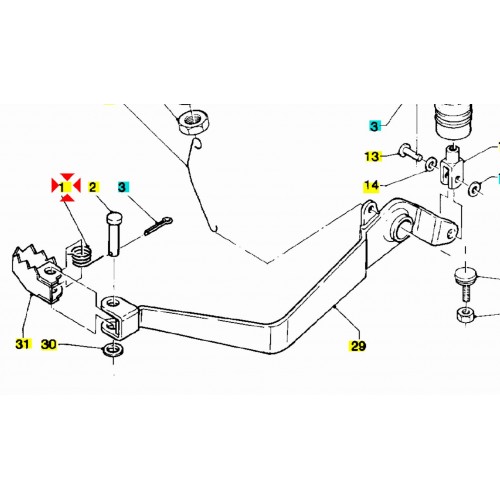 Molla piede pedale freno Gilera R 600...