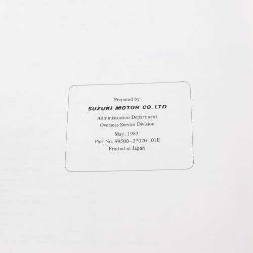 Manuale officina Suzuki GSX 750 E ES