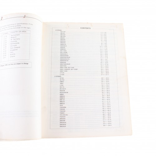 Dati di servizio moto Suzuki 2T e 4T...