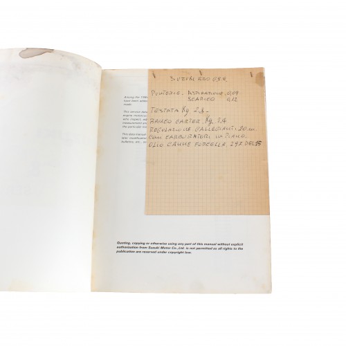 Dati di servizio moto Suzuki 2T e 4T...