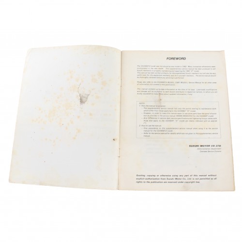 Supplemento manuale officina Suzuki...