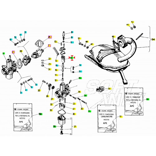 Valvola gas 7393 Piaggio Ape MP P501...