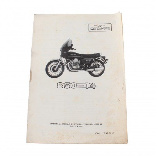 Variante manuale officina Moto Guzzi...