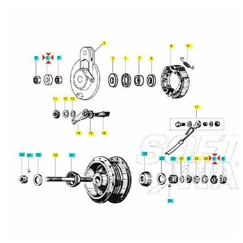 Rondella bombata perno ruota...