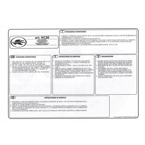 Cover copribauletto Kappa KC30G730...