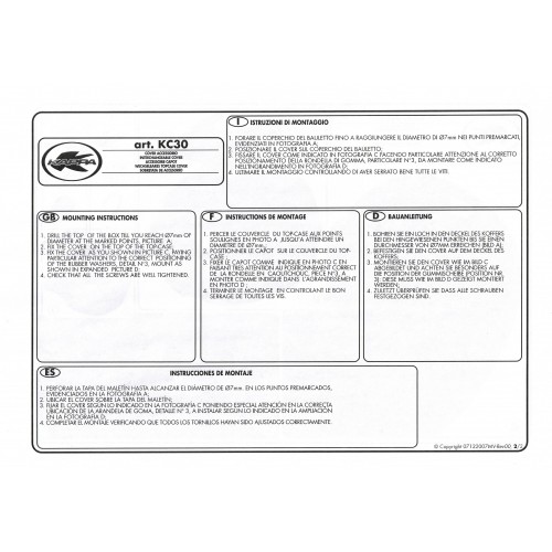 Cover copribauletto Kappa KC30B912