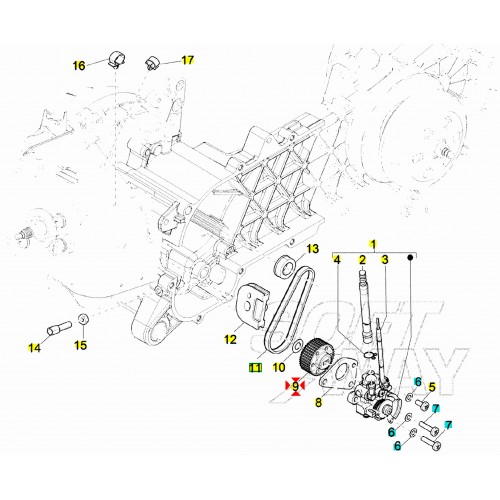 Ingranaggio pompa olio scooter...