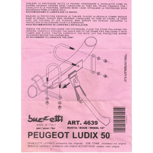 Cavalletto laterale Buzzetti Peugeot...