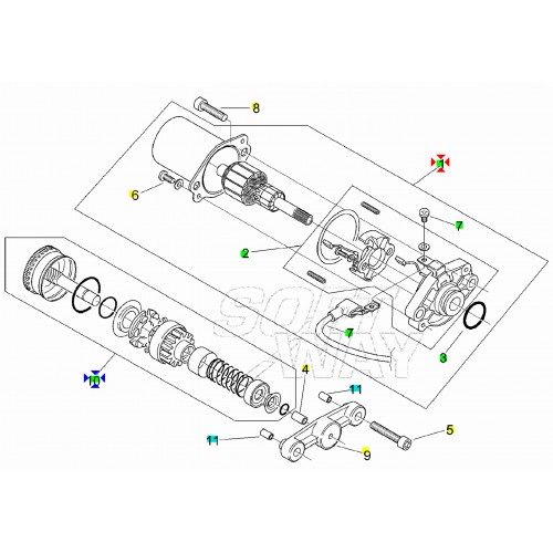 Motorino avviamento Aprilia SR...