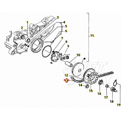 Cinghia racing per scooter Piaggio...