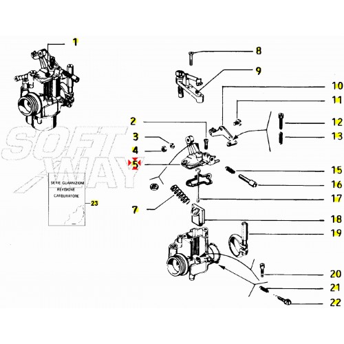 Coperchio carburatore SHBC Vespa PK...