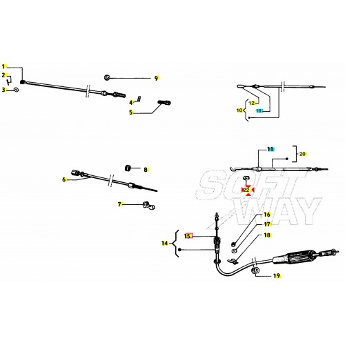 Giunto collegamento asta aria Ciao...