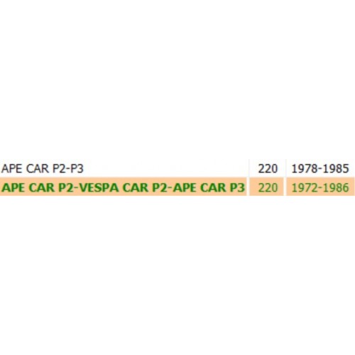 Scodellino Piaggio Ape Car P2 P3