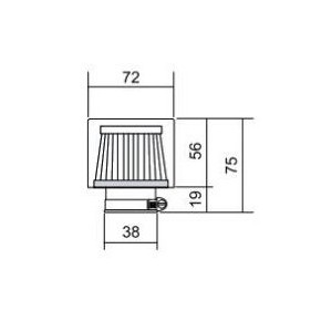 Filtro aria racing 38 mm... 2