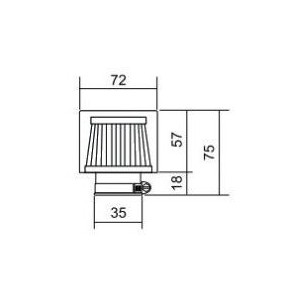 Filtro aria racing 35 mm... 2