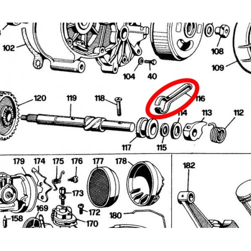 Molla albero avviamento Benelli 3VK FA