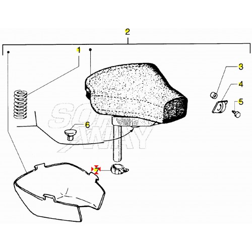 Fascetta per fissaggio sella Piaggio...