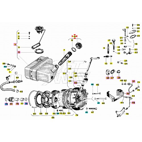 Tappo serbatoio olio Piaggio Ape MP...