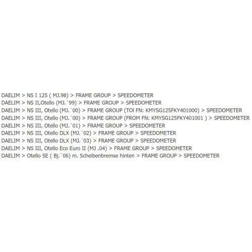 Cavo contachilometri Daelim NS Otello