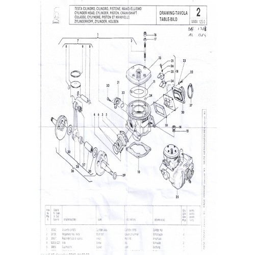 Prigioniero cilindro Cagiva WMX 125 -...