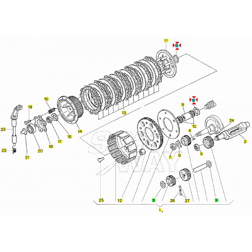 Fermo frizione Cagiva Mito W8 - 46428